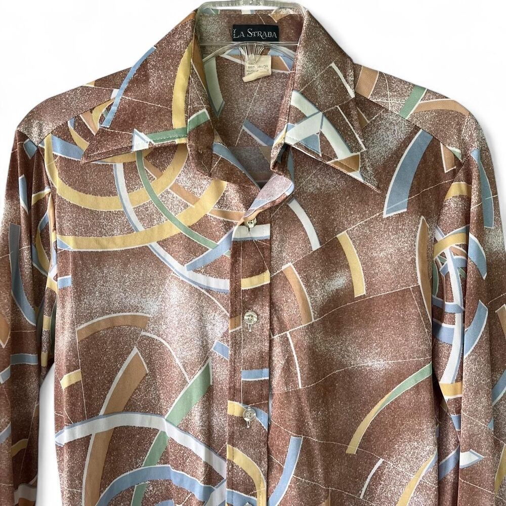 70s Men's Shirt Disco Size Medium